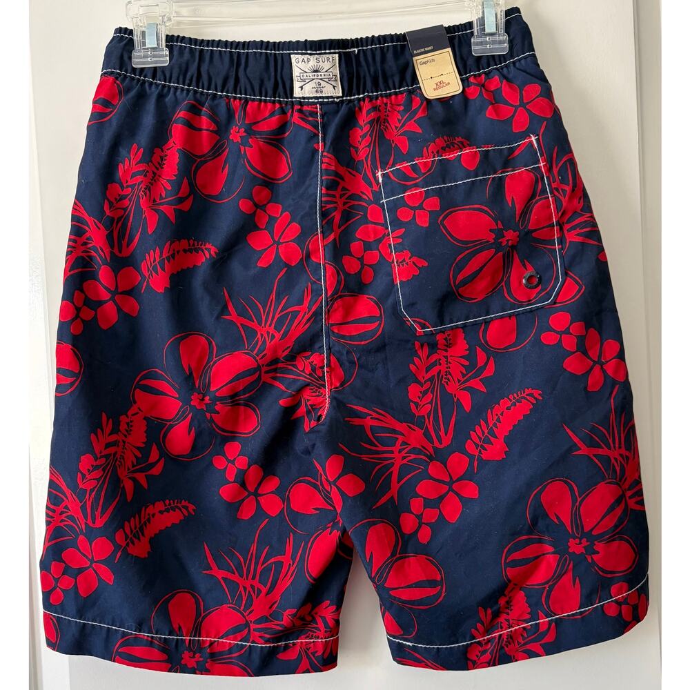Gap Kids Boys’ Swim Trunks Bathing Suit XXL 14-16 Floral Hawaiian UPF 40+ NWT
